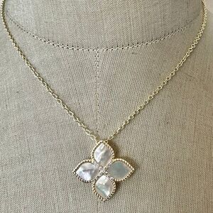 MX Mother-of-Pearl Quatrefoil Pendant Necklace